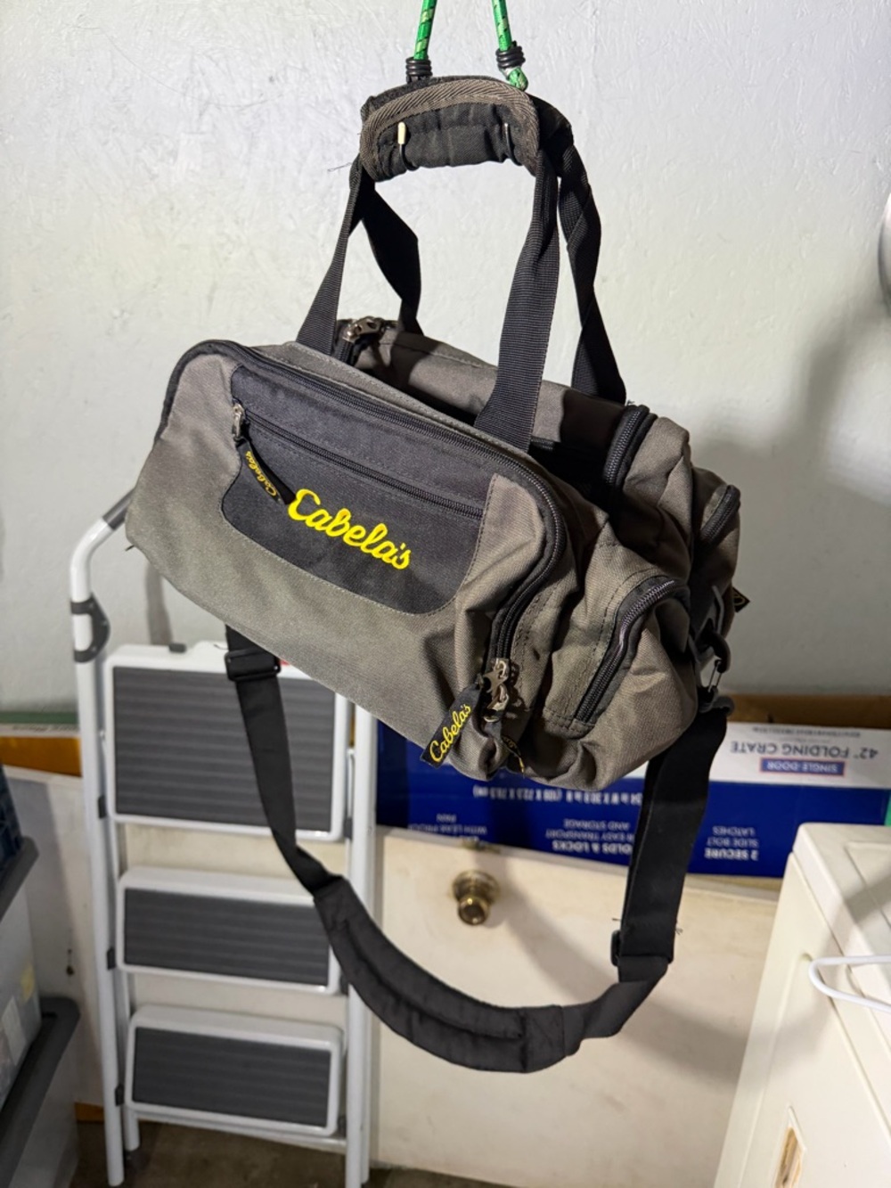 Cabela's Catch-All Grey/Black Mini Duffle Bag 15” x 11”